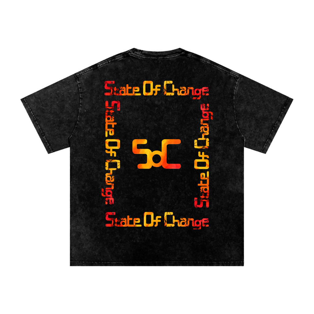 State Of Change Flame Black T-shirt