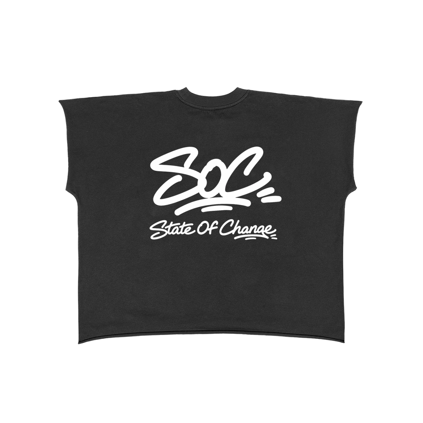 Raw Edge Boxy Non-Shrink T-Shirt