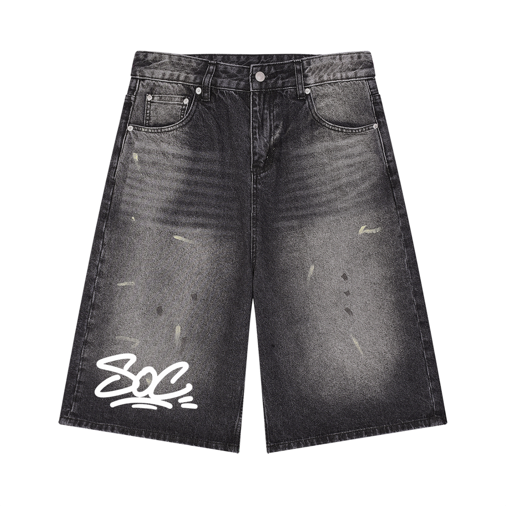 State Of Change Graffiti Jean Shorts